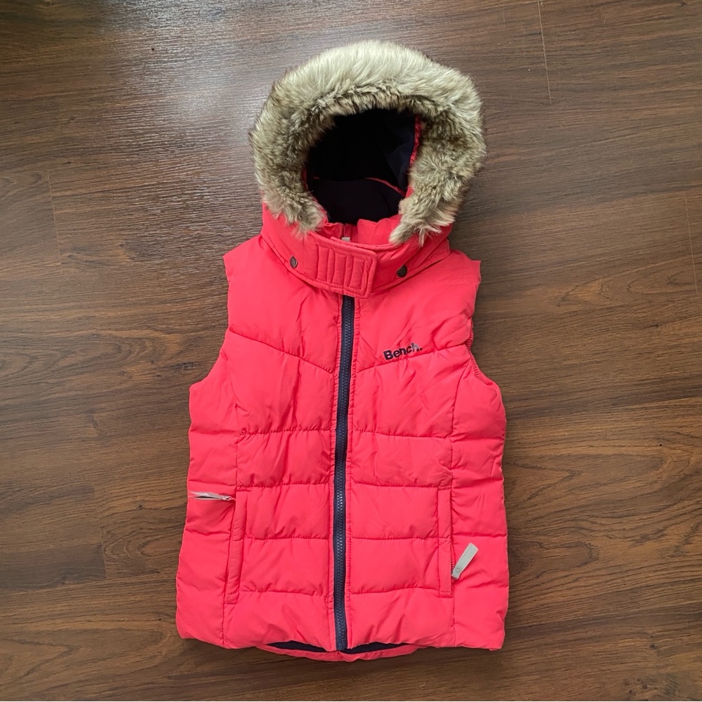 Bench Pink Kids Puffer Vest Age 7/8 Like New